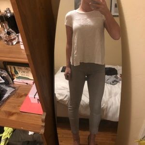 XS white lucky brand top
